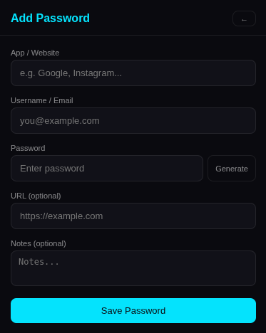 Add Password